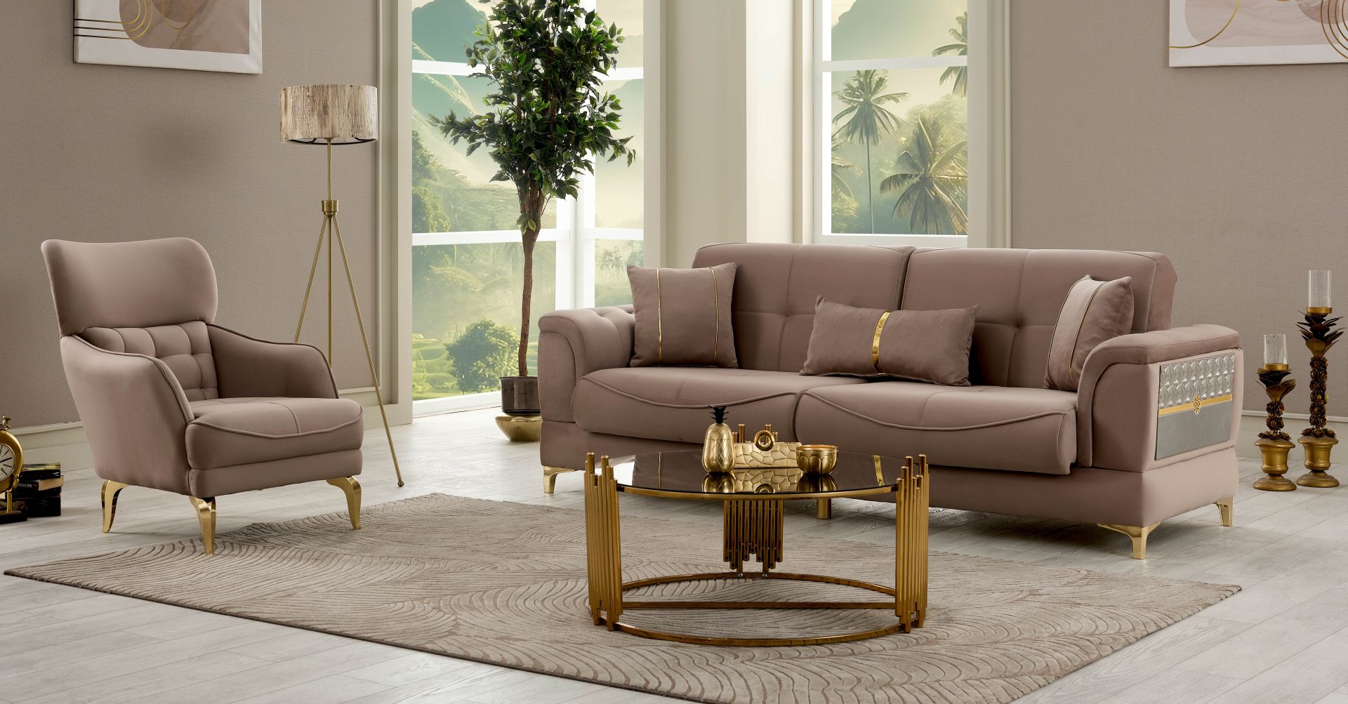 Lisa Kahve Maksi Takım